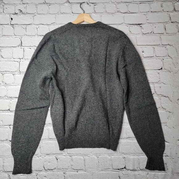 Vintage Trent 74 Robert Bruce 100% 2-Ply Wool Gray Vneck Sweater Size M - Picture 8 of 10